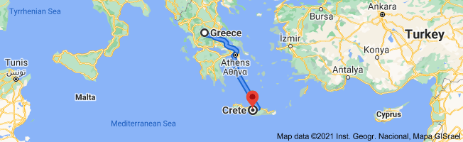 Crete to Athens